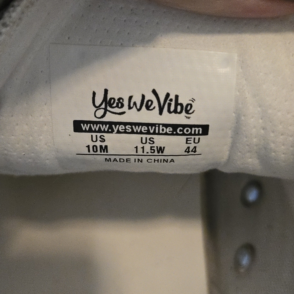 Yes WE vibe Mandolin Black and White High-Top Sneakers - Picture 3 of 5